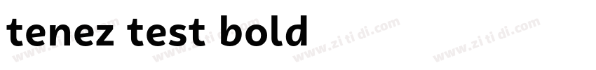 tenez test bold字体转换